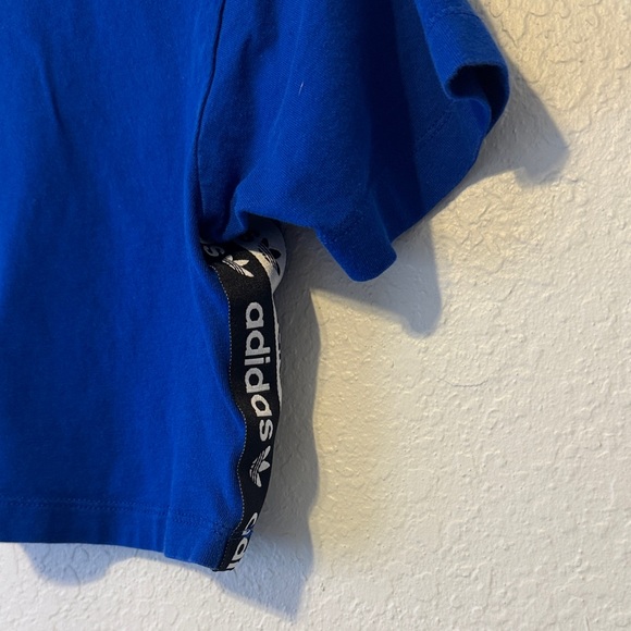 Adidas Royal Blue Cropped Short Sleeve Tee - Picture 2 of 8